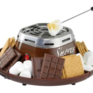 Nostalgia Tabletop Indoor Electric S'mores Maker - Smores Kit With Marshmallow Roasting Sticks and 4 Trays for Graham Crackers, Chocolate, and Marshmallows - Movie Night... Nostalgia Tabletop Indoor Electric S'mores Maker - Smores Kit With Marshmallow Roasting Sticks and 4 Trays for Graham Crackers, Chocolate, and Marshmallows - Movie Night...