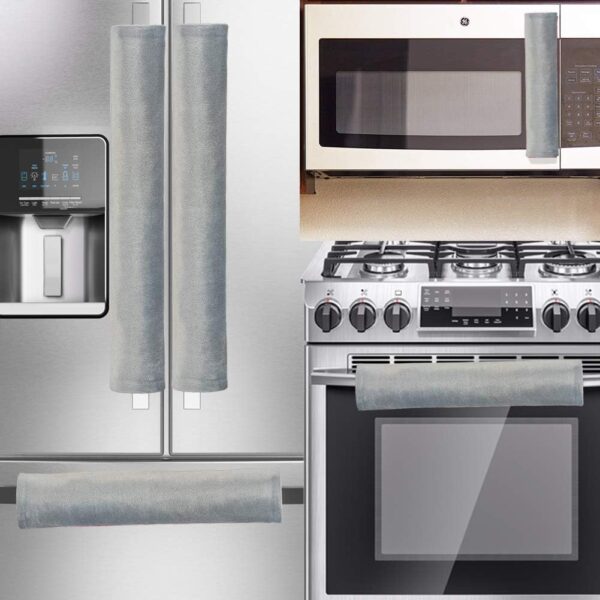 OUGAR8 Refrigerator Door Handle Covers,Keep Your Kitchen Appliance Clean from Smudges, Fingertips, Drips, &Food Stains, Perfect for Dishwashers (5pcs, Gray) OUGAR8 Refrigerator Door Handle Covers,Keep Your Kitchen Appliance Clean from Smudges, Fingertips, Drips, &Food Stains, Perfect for Dishwashers (5pcs, Gray)
