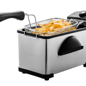 OVENTE Electric Deep Fryer 2 Liter Capacity, 1500 Watt Lid with Viewing Window and Odor Filter, Adjustable Temperature, Removable Frying Basket and Easy to Clean Stainless Steel… OVENTE Electric Deep Fryer 2 Liter Capacity, 1500 Watt Lid with Viewing Window and Odor Filter, Adjustable Temperature, Removable Frying Basket and Easy to Clean Stainless Steel...