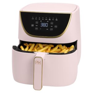 Paris Hilton Air Fryer, Large 6-Quart Capacity, Nonstick Made without PFAS, Touchscreen Display, 8-in-1 (Air Fry, Roast, Broil, Bake, Reheat, Keep Warm, Pizza, Dehydrate),...