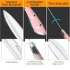 Retrosohoo Kitchen Knife Set Review Sharp Pink Stainless Steel Blades and Block