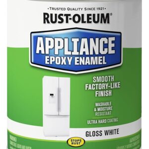 Rust-Oleum 241168 Specialty Appliance Epoxy Paint, Quart, Gloss White 32 Fl Oz (Pack of 1)