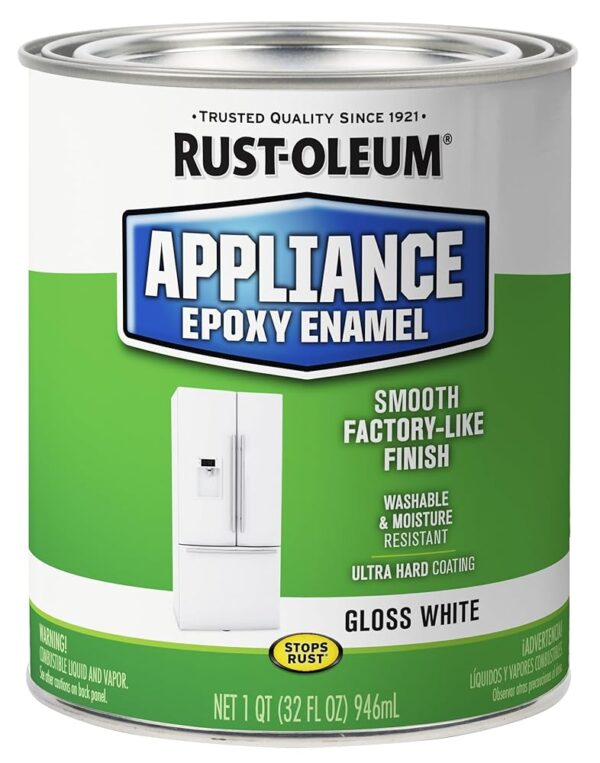 Rust-Oleum 241168 Specialty Appliance Epoxy Paint, Quart, Gloss White 32 Fl Oz (Pack of 1) Rust-Oleum 241168 Specialty Appliance Epoxy Paint, Quart, Gloss White 32 Fl Oz (Pack of 1)
