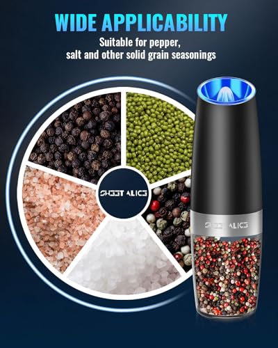 Sweet Alice Electric Pepper and Salt Grinder Set Review Adjustable Coarseness and LED Light Sweet Alice Electric Pepper and Salt Grinder Set Review Adjustable Coarseness and LED Light