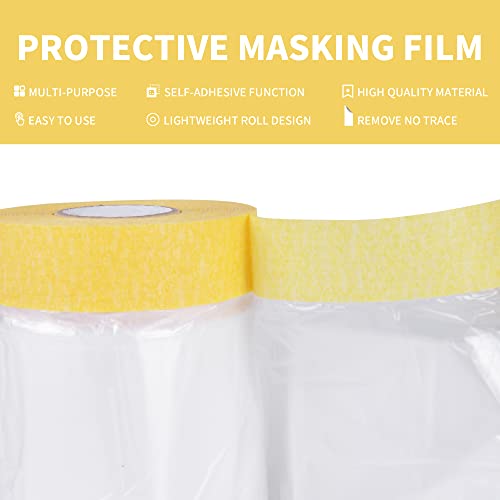 TAPEBEAR Pre-Taped Masking Film Review Best Plastic Sheeting for Painting Protection