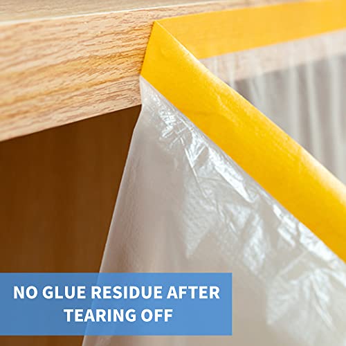 TAPEBEAR Pre-Taped Masking Film Review Best Plastic Sheeting for Painting Protection