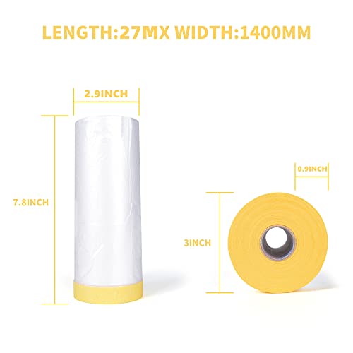TAPEBEAR Pre-Taped Masking Film Review Best Plastic Sheeting for Painting Protection