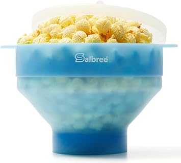 The Original Salbree Collapsible Silicone Microwave Popcorn Popper Maker Machine, Microwavable Bowl Holds 16 Cups, Uses Hot Air and Oil Always Optional - The Most Colors... The Original Salbree Collapsible Silicone Microwave Popcorn Popper Maker Machine, Microwavable Bowl Holds 16 Cups, Uses Hot Air and Oil Always Optional - The Most Colors...