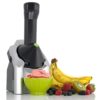 Yonanas Fruit Soft Serve Maker for Vegan, Dairy-Free Ice Cream Treats, Includes 36 Recipes, 200-Watts, Silver