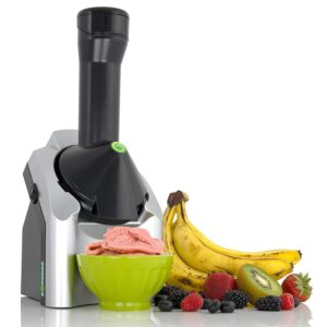 Yonanas Fruit Soft Serve Maker for Vegan, Dairy-Free Ice Cream Treats, Includes 36 Recipes, 200-Watts, Silver